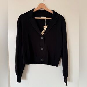 Frank & Oak Black Cardigan Sweater